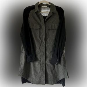 See by Chloe wool and satin button down dress.